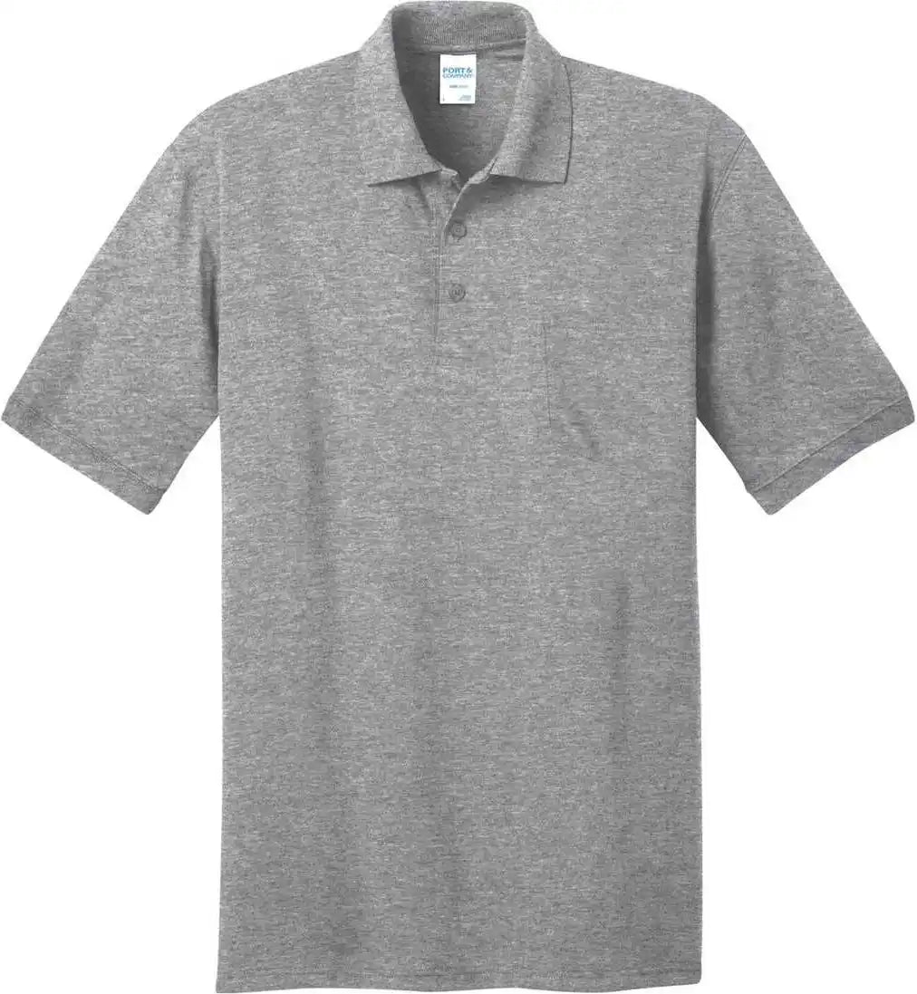Port & Company Kp55p Core Blend Jersey Knit Pocket Polo Athletic Heather