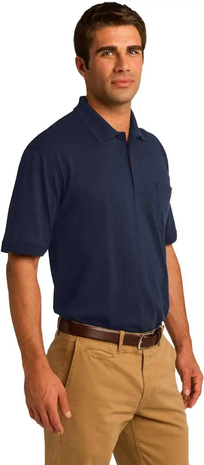 Port & Company Kp55p Core Blend Jersey Knit Pocket Polo Deep Navy