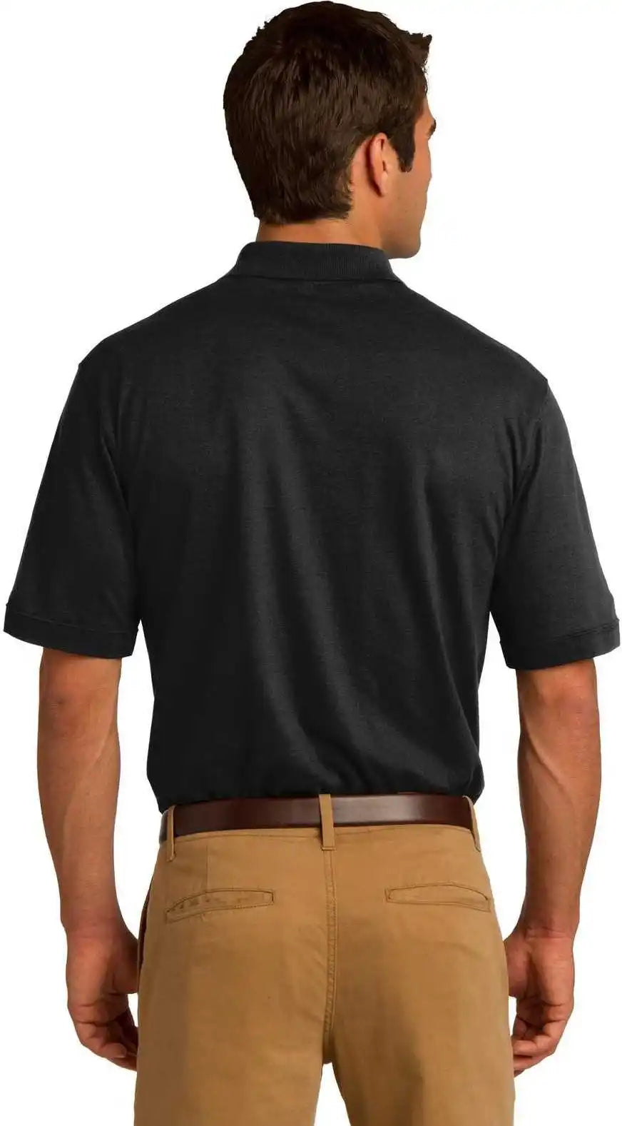 Port & Company Kp55p Core Blend Jersey Knit Pocket Polo Jet Black