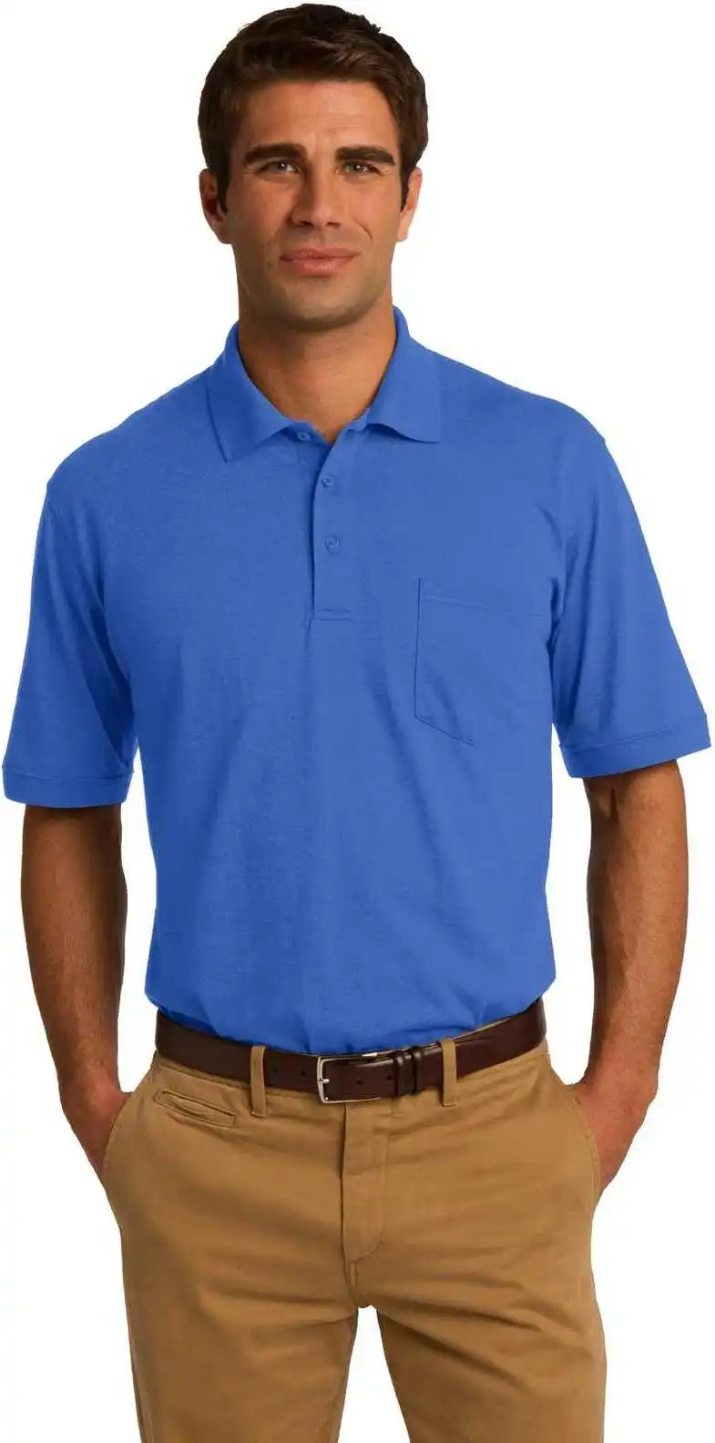 Port & Company Kp55p Core Blend Jersey Knit Pocket Polo Royal