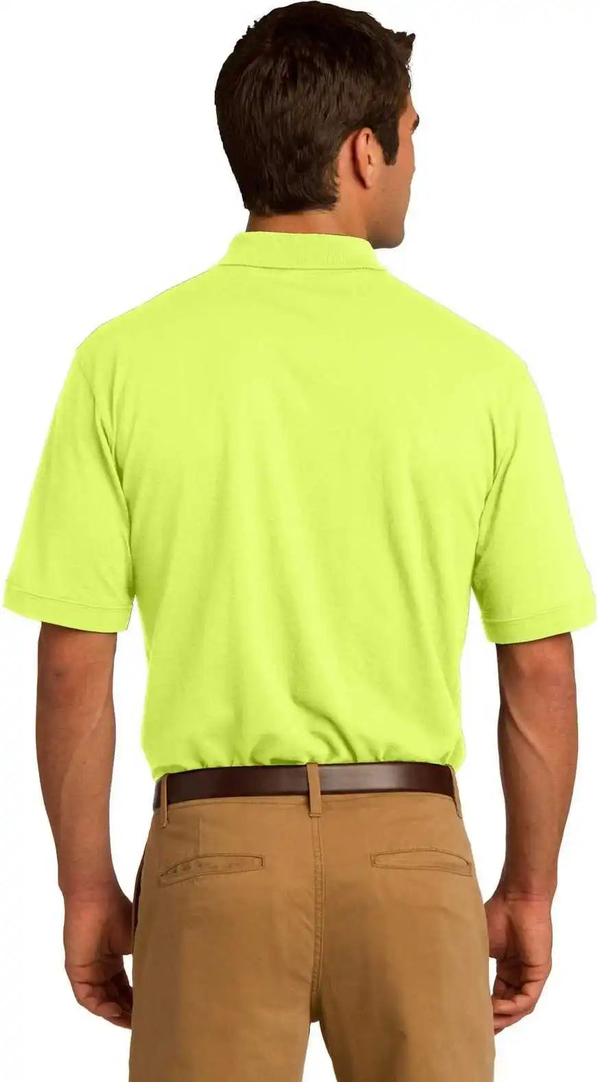 Port & Company Kp55p Core Blend Jersey Knit Pocket Polo Safety Green
