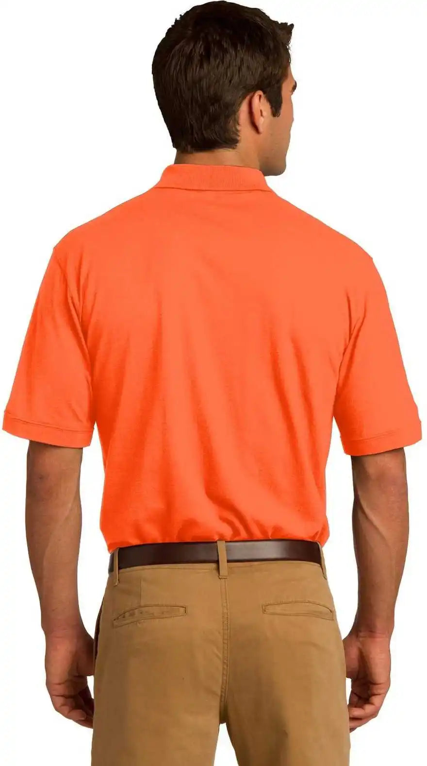 Port &amp; Company Kp55p Core Blend Jersey Knit Pocket Polo Safety Orange