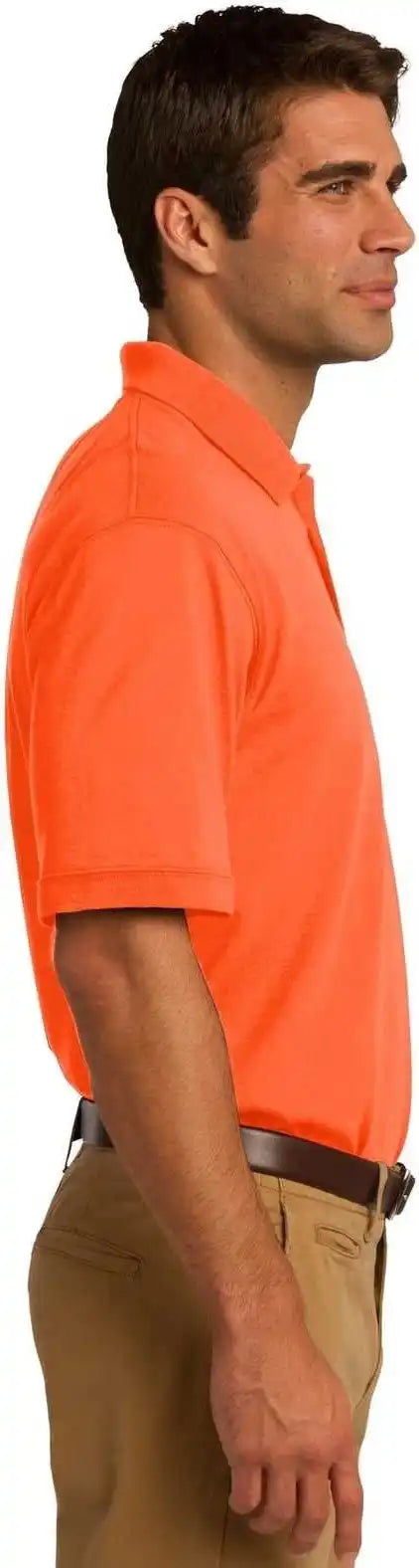 Port &amp; Company Kp55p Core Blend Jersey Knit Pocket Polo Safety Orange