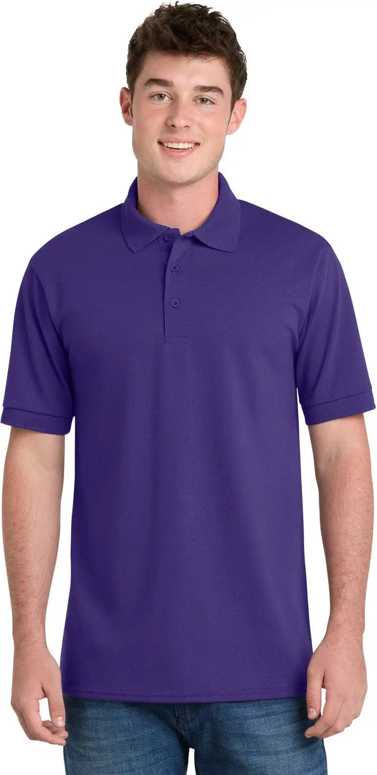 Port & Company Kp55t co Tall Core Blend Jersey Knit Polo - Purple - Adult l