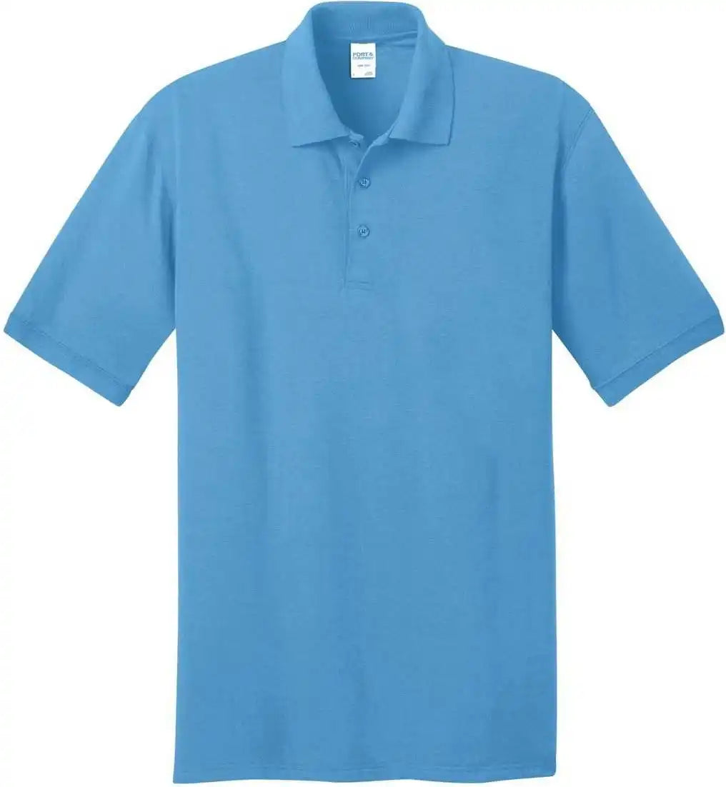 Port &amp; Company Kp55t Tall Core Blend Jersey Knit Polo Aquatic Blue