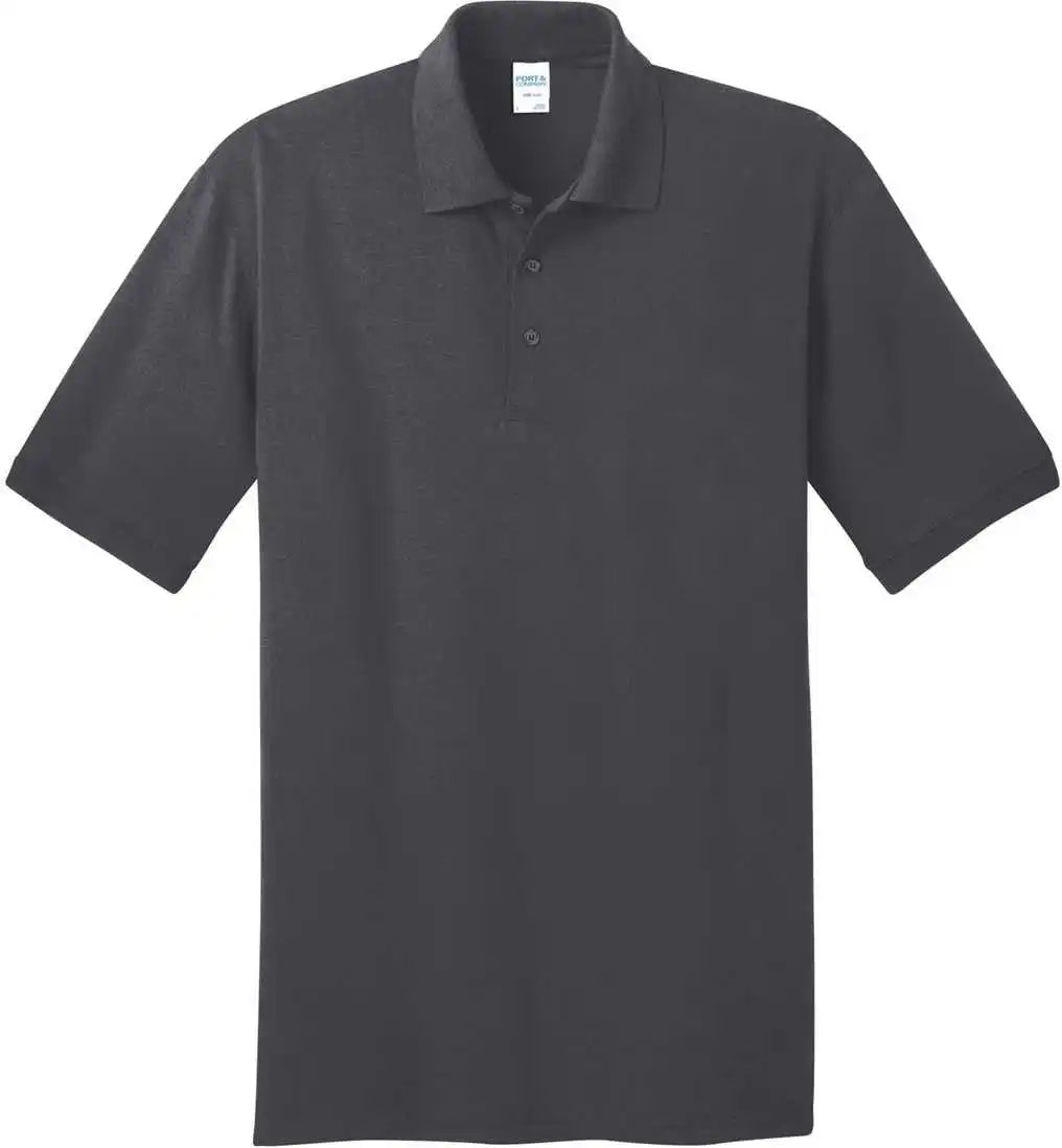Port &amp; Company Kp55t Tall Core Blend Jersey Knit Polo Charcoal