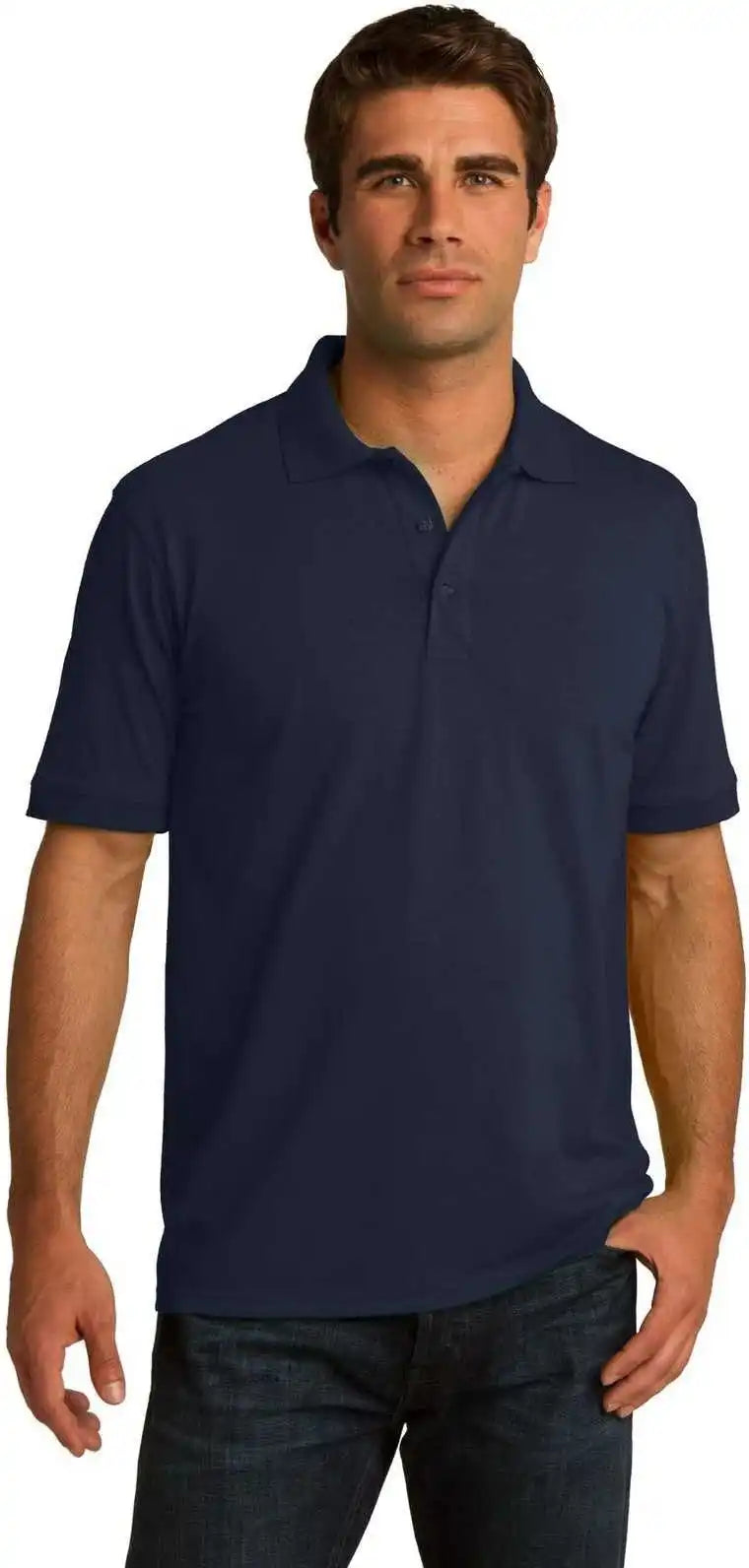 Port &amp; Company Kp55t Tall Core Blend Jersey Knit Polo Deep Navy