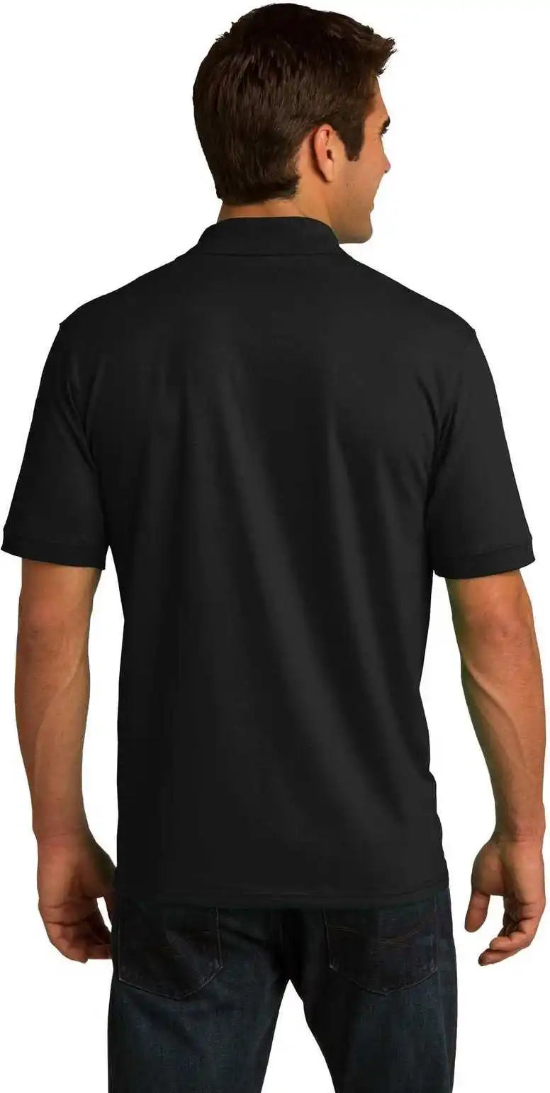 Port & Company Kp55t Tall Core Blend Jersey Knit Polo Jet Black