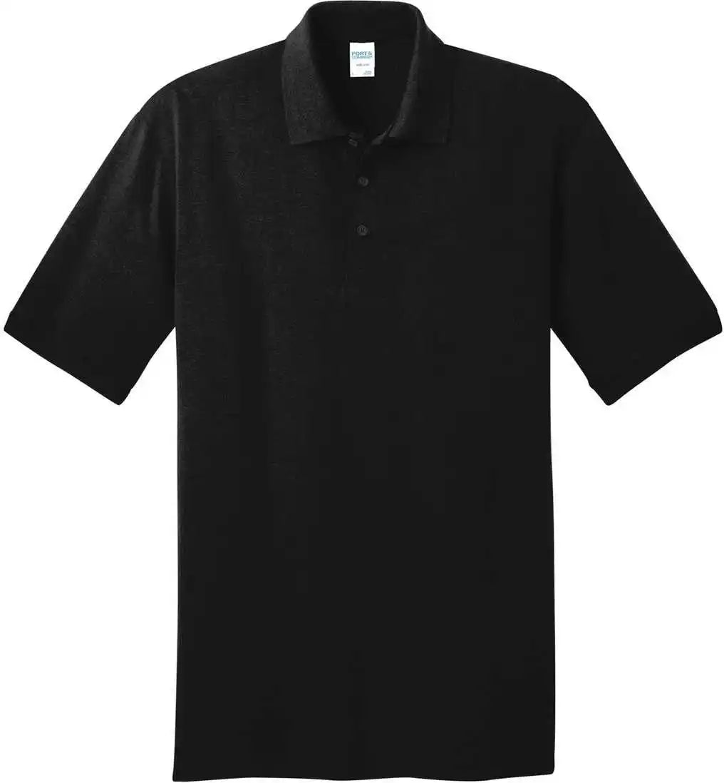 Port &amp; Company Kp55t Tall Core Blend Jersey Knit Polo Jet Black
