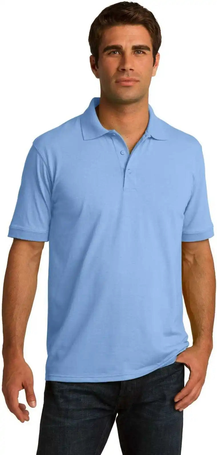 Port &amp; Company Kp55t Tall Core Blend Jersey Knit Polo Light Blue