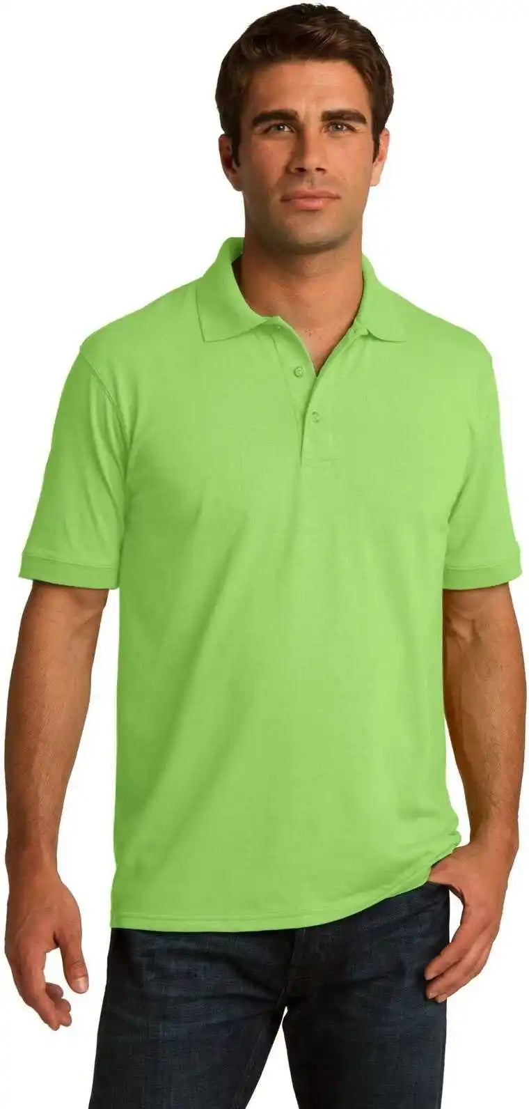 Port & Company Kp55t Tall Core Blend Jersey Knit Polo - Lime