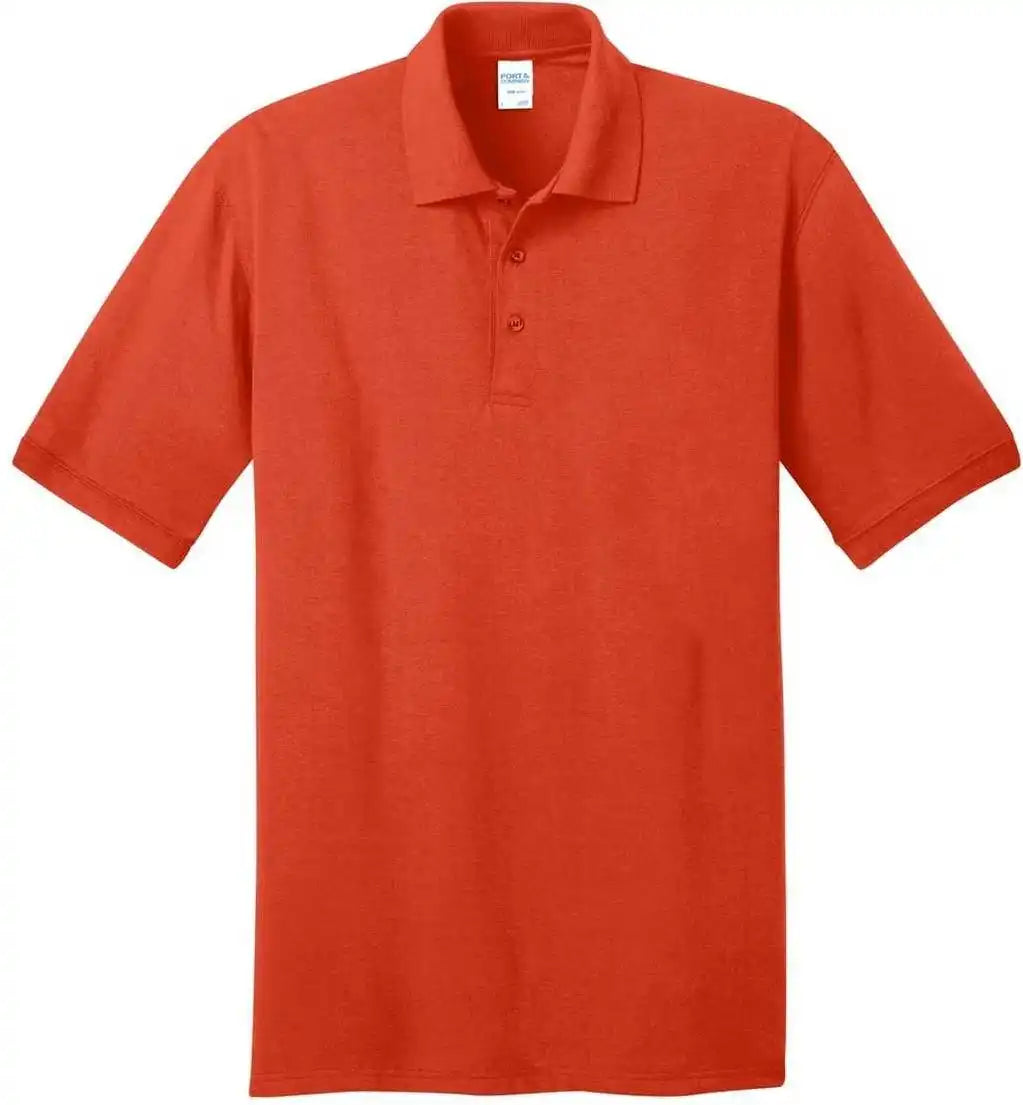 Port & Company Kp55t Tall Core Blend Jersey Knit Polo Orange