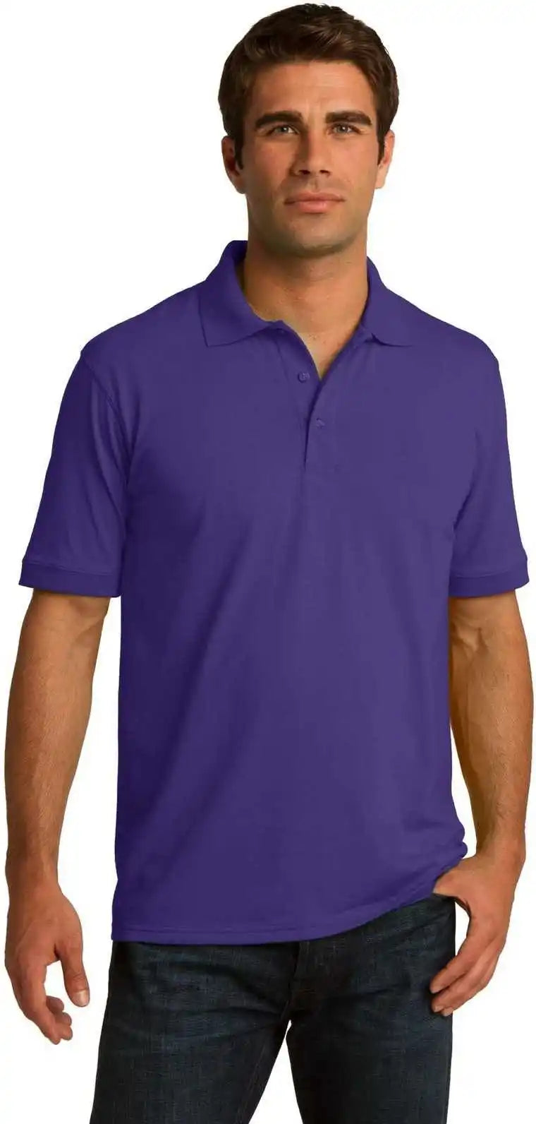 Port & Company Kp55t Tall Core Blend Jersey Knit Polo Purple