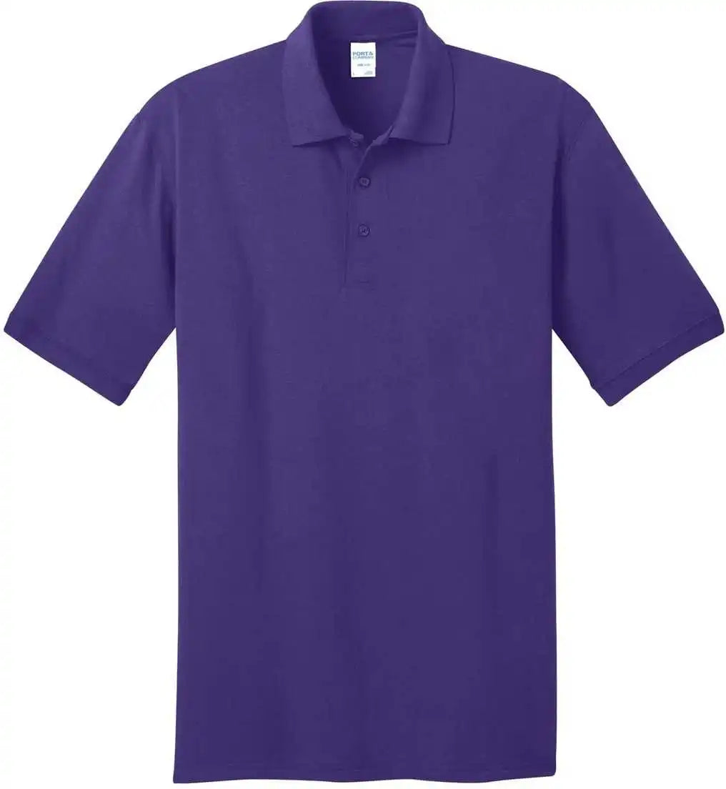 Port &amp; Company Kp55t Tall Core Blend Jersey Knit Polo Purple