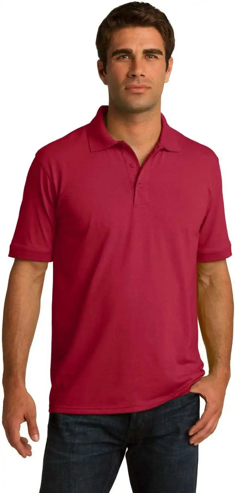 Port & Company Kp55t Tall Core Blend Jersey Knit Polo Red
