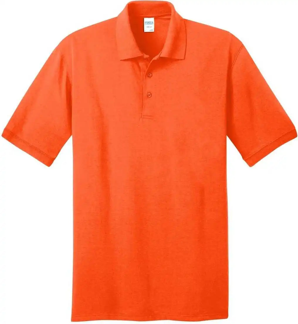 Port & Company Kp55t Tall Core Blend Jersey Knit Polo - Safety Orange