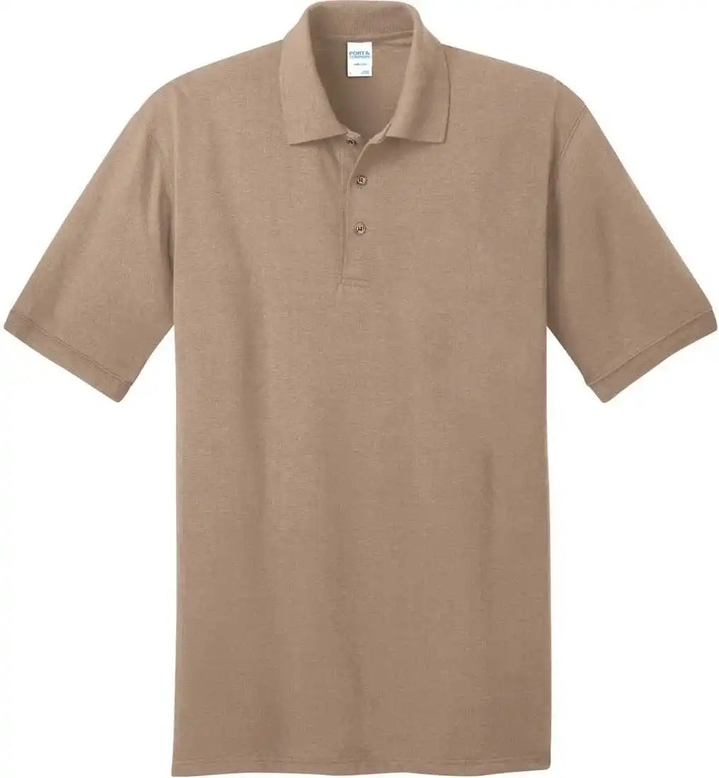 Port &amp; Company Kp55t Tall Core Blend Jersey Knit Polo Sand