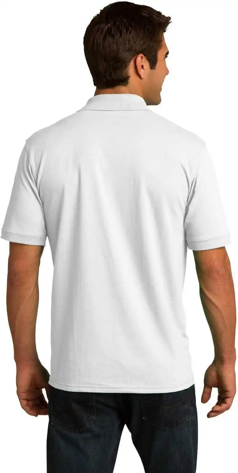 Port &amp; Company Kp55t Tall Core Blend Jersey Knit Polo White