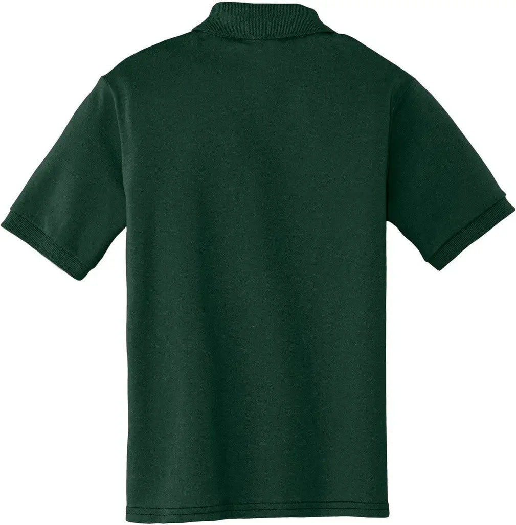 Port & Company Kp55y co Youth Core Blend Jersey Knit Polo - Dark Green