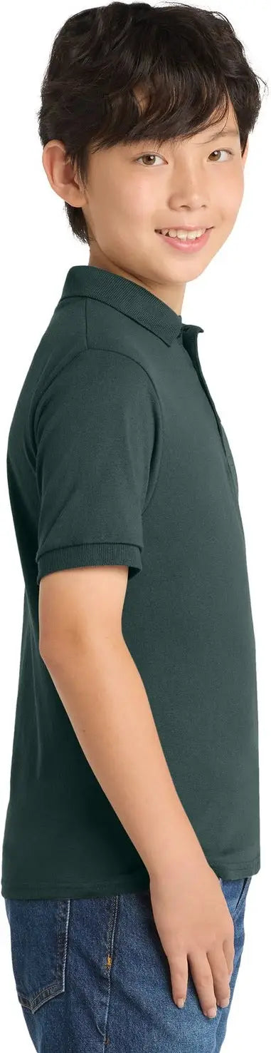Port & Company Kp55y co Youth Core Blend Jersey Knit Polo - Dark Green