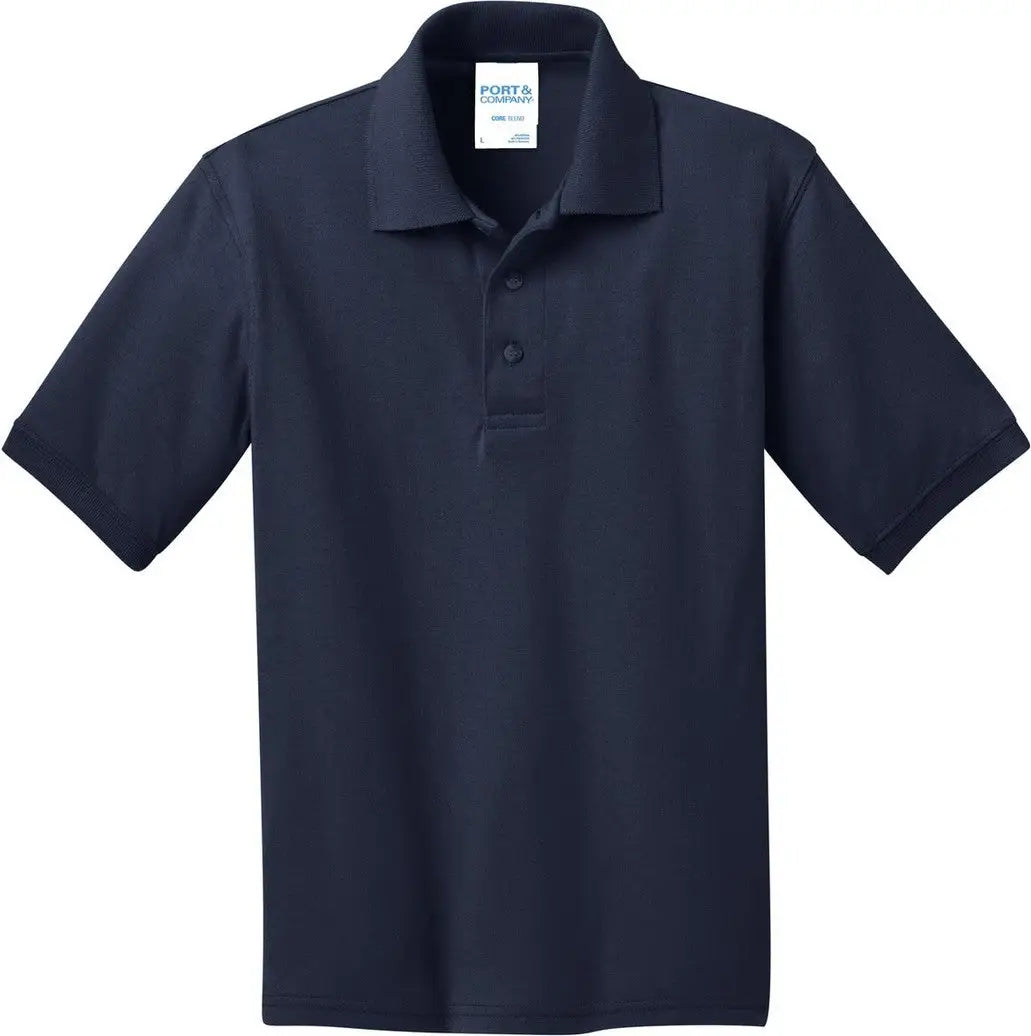 Port & Company Kp55y co Youth Core Blend Jersey Knit Polo - Deep Navy