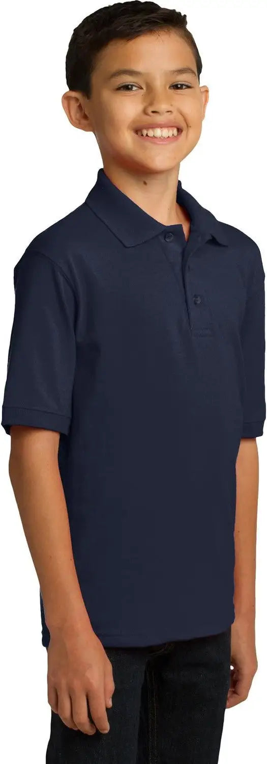 Port & Company Kp55y co Youth Core Blend Jersey Knit Polo - Deep Navy
