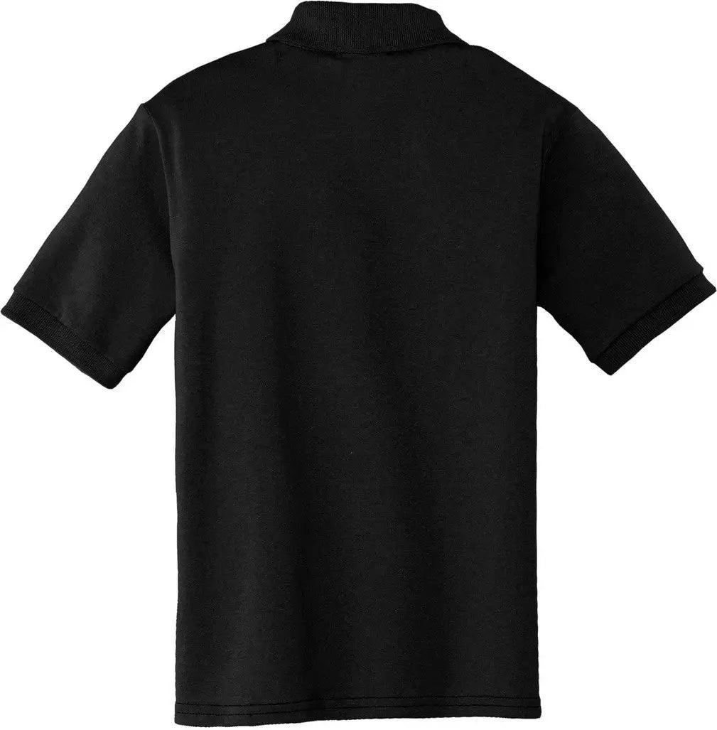 Port & Company Kp55y co Youth Core Blend Jersey Knit Polo - Jet Black