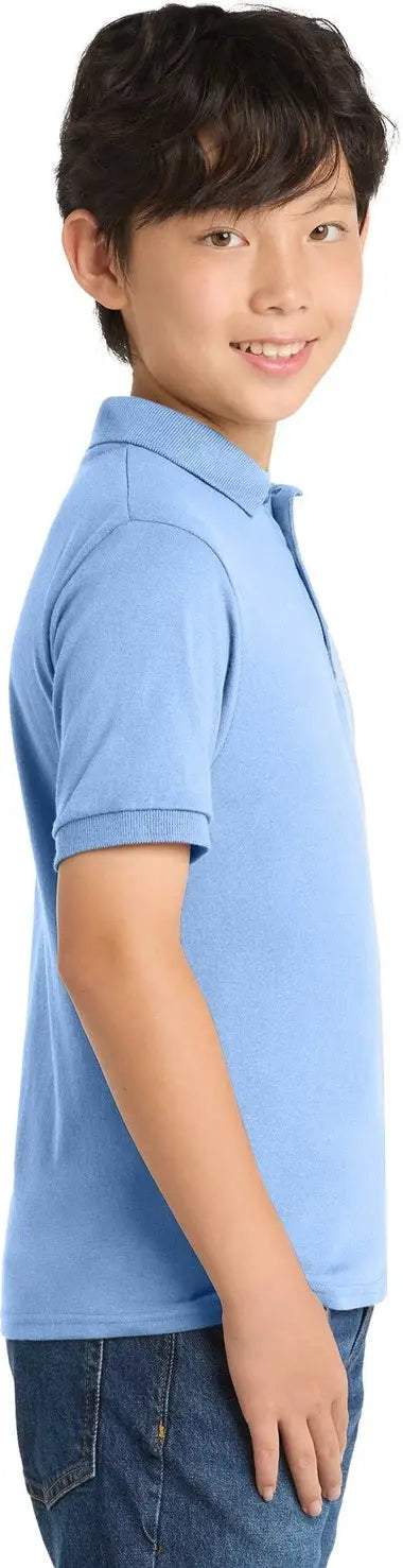 Port & Company Kp55y co Youth Core Blend Jersey Knit Polo - Light Blue