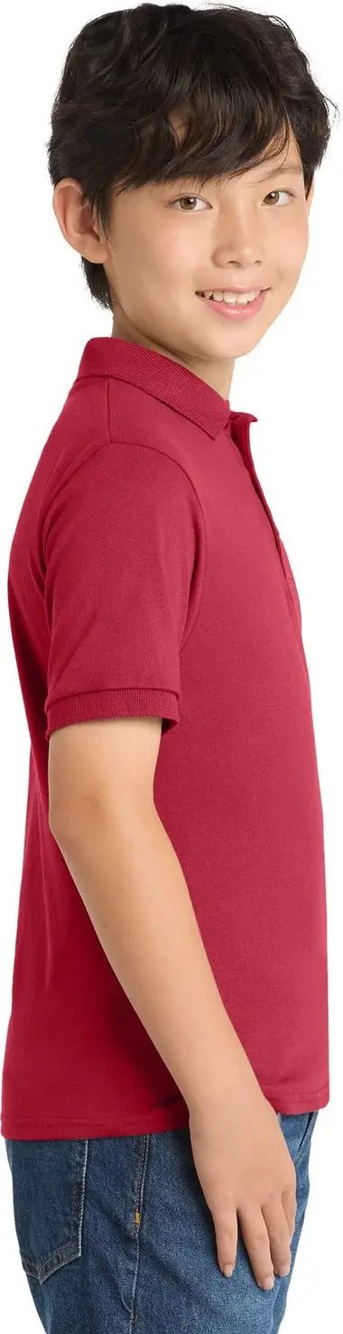 Port & Company Kp55y co Youth Core Blend Jersey Knit Polo - Red