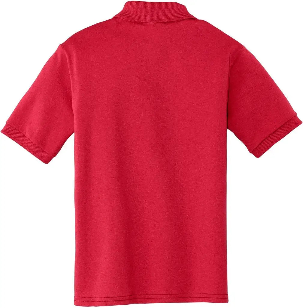 Port & Company Kp55y co Youth Core Blend Jersey Knit Polo - Red