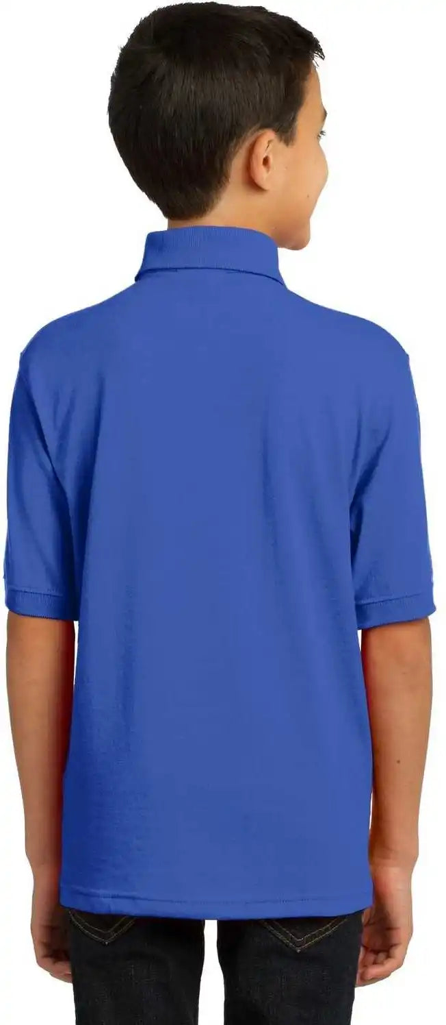 Port &amp; Company Kp55y Youth Core Blend Jersey Knit Polo Royal