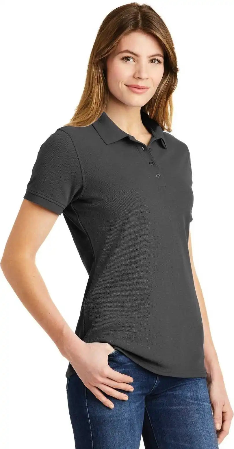 Port &amp; Company Lkp1500 Ladies Combed Ring Spun Pique Polo - Charcoal