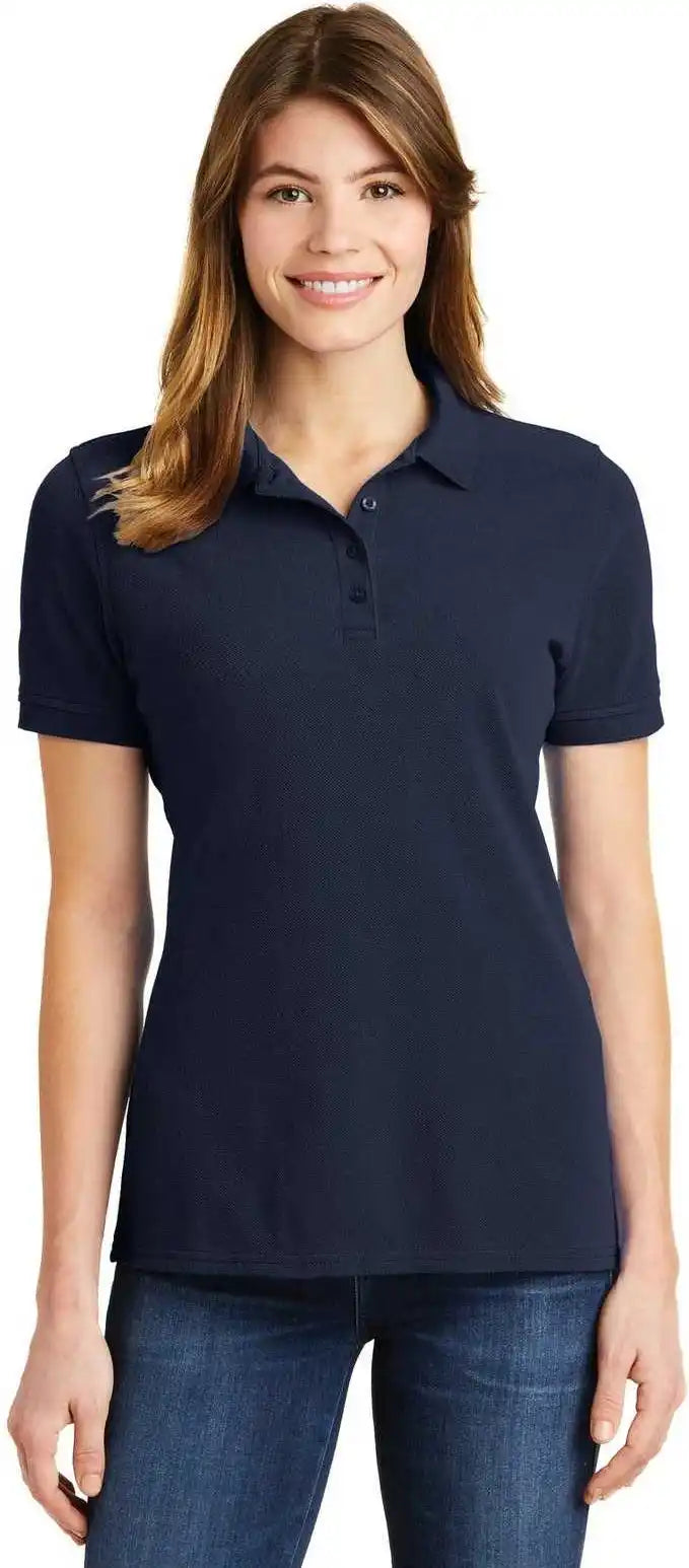 Port &amp; Company Lkp1500 Ladies Combed Ring Spun Pique Polo - Deep Navy