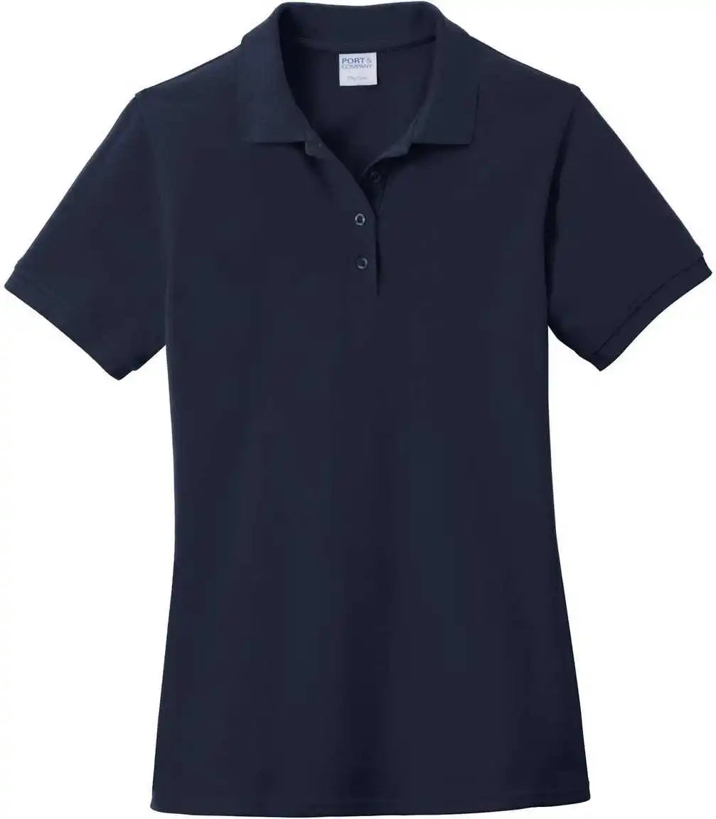 Port &amp; Company Lkp1500 Ladies Combed Ring Spun Pique Polo - Deep Navy