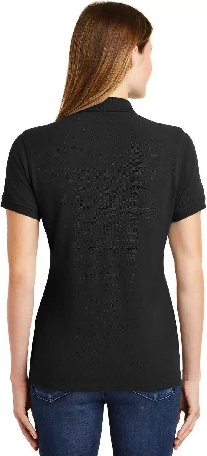 Port &amp; Company Lkp1500 Ladies Combed Ring Spun Pique Polo - Jet Black