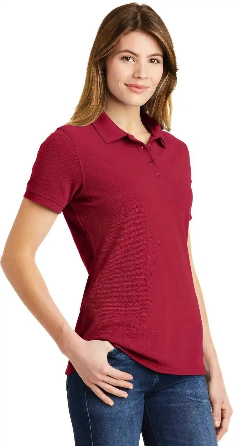 Port &amp; Company Lkp1500 Ladies Combed Ring Spun Pique Polo - Red