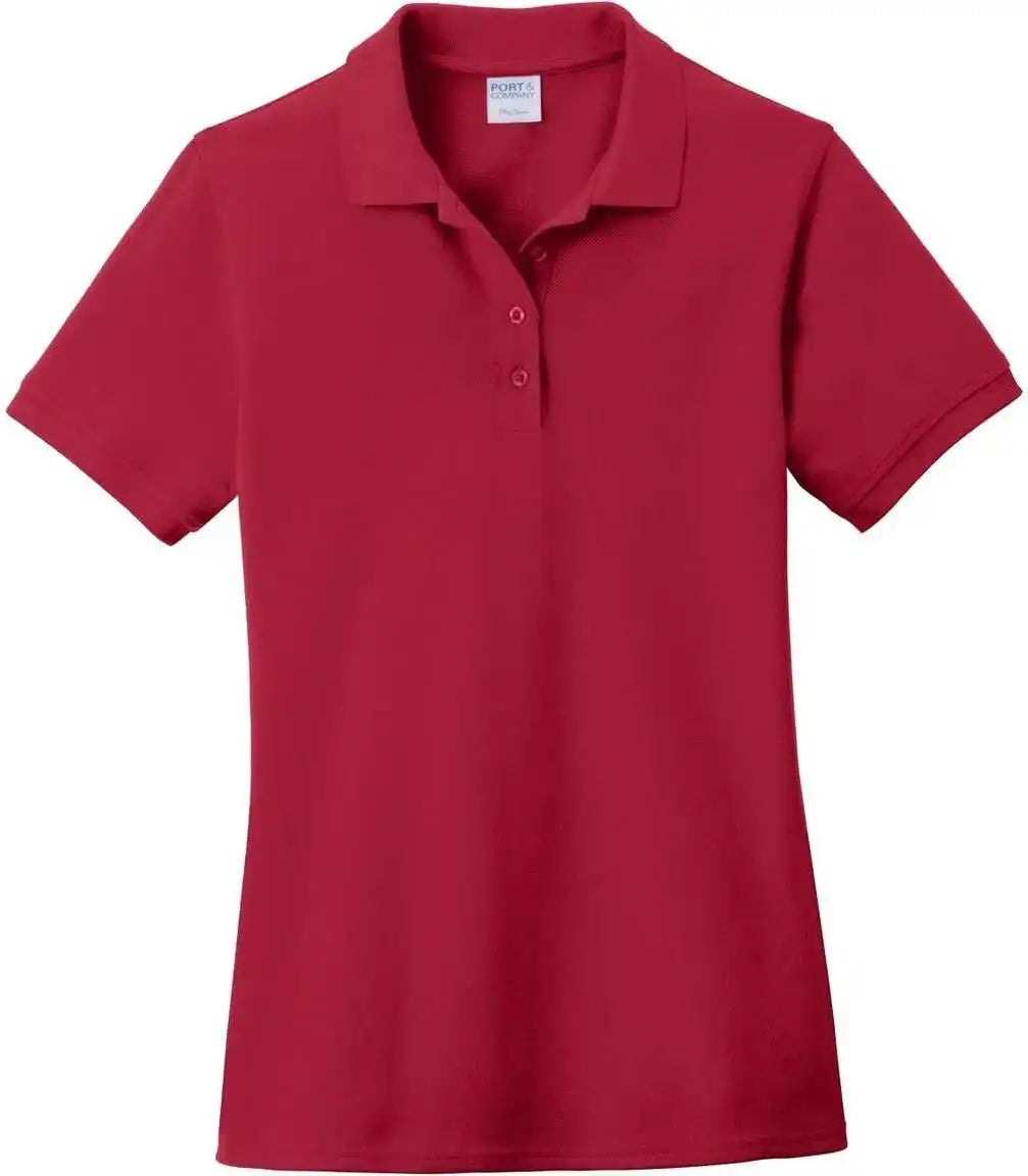 Port &amp; Company Lkp1500 Ladies Combed Ring Spun Pique Polo - Red