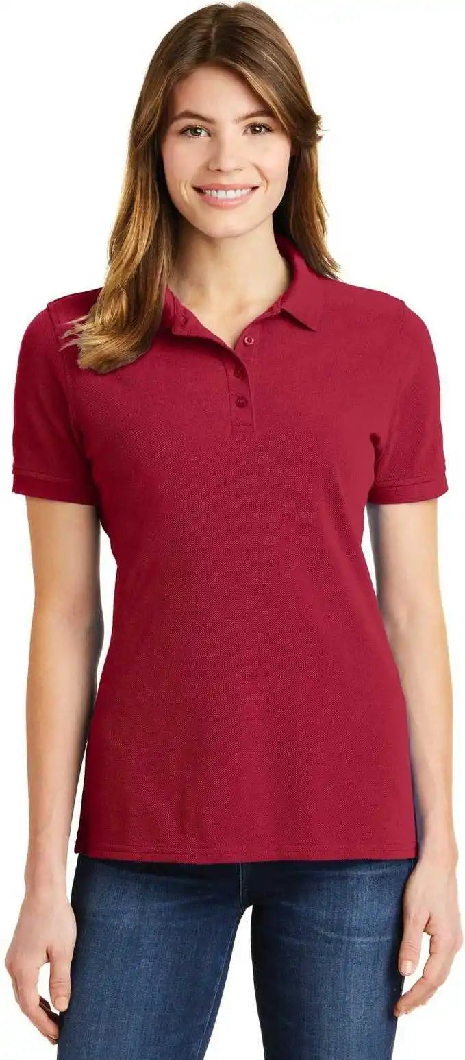 Port &amp; Company Lkp1500 Ladies Combed Ring Spun Pique Polo - Red