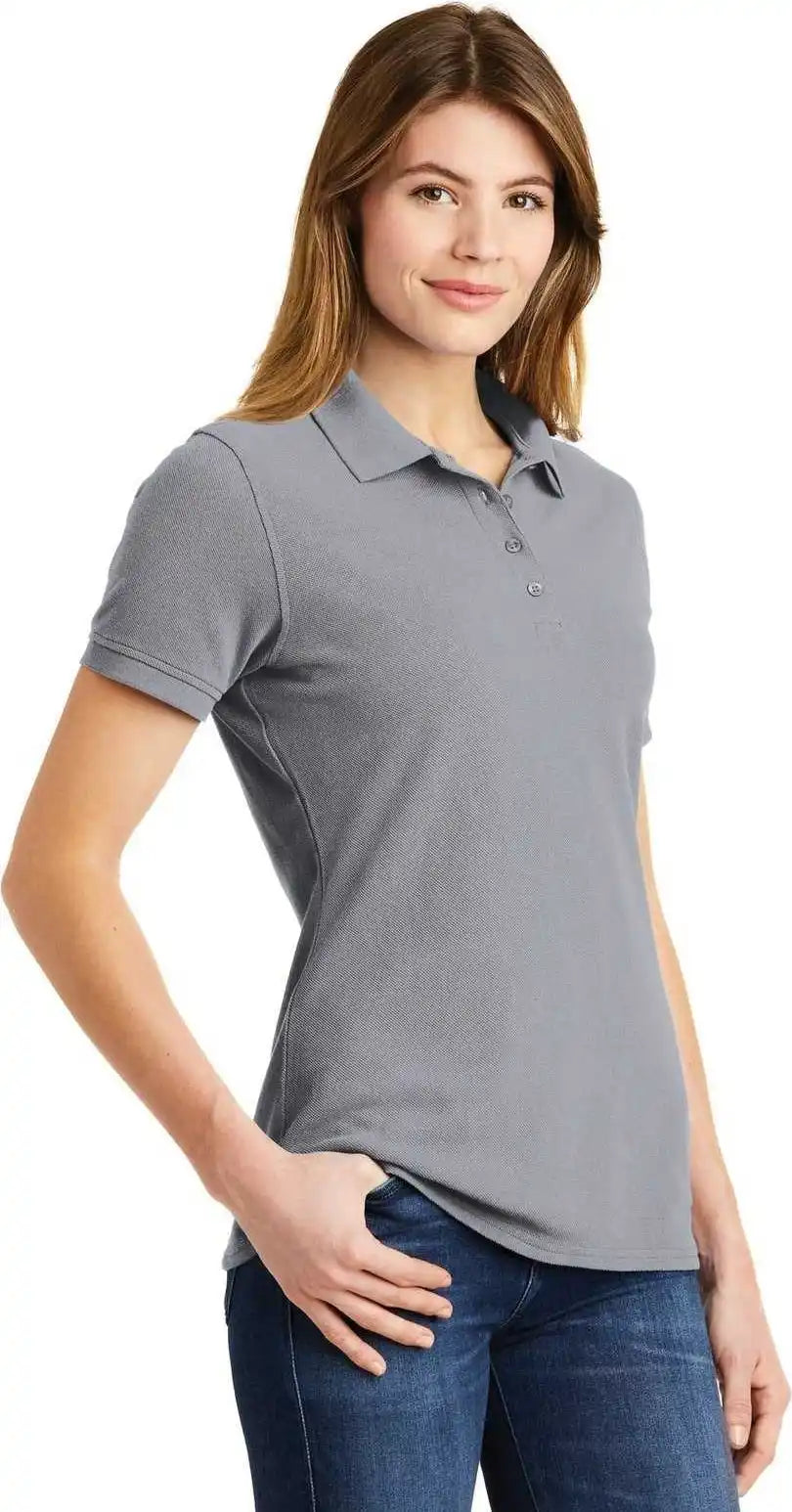 Port &amp; Company Lkp1500 Ladies Combed Ring Spun Pique Polo - Silver