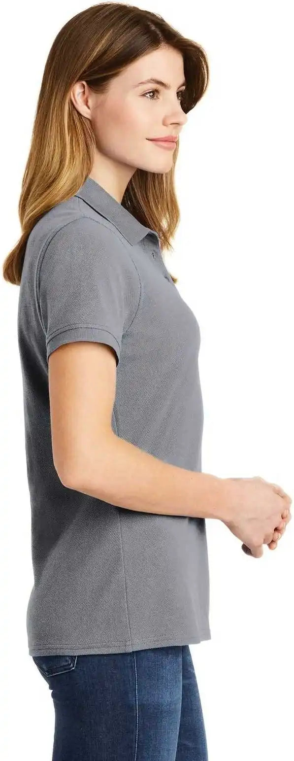 Port &amp; Company Lkp1500 Ladies Combed Ring Spun Pique Polo - Silver