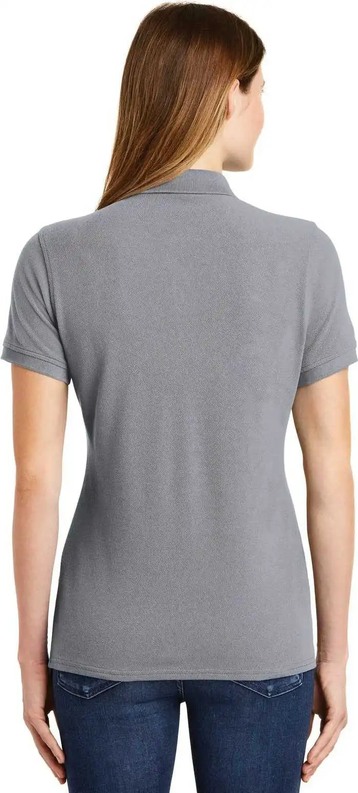 Port &amp; Company Lkp1500 Ladies Combed Ring Spun Pique Polo - Silver