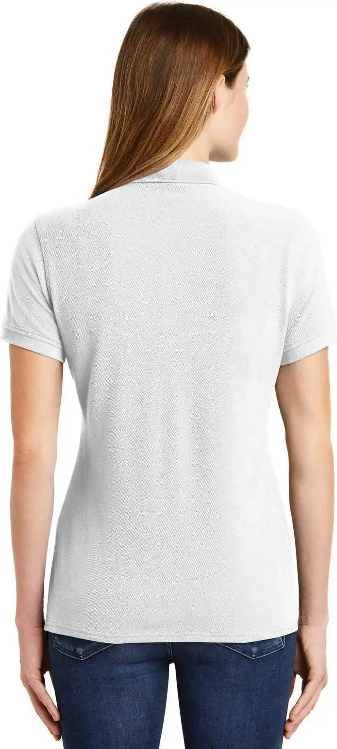 Port & Company Lkp1500 Ladies Combed Ring Spun Pique Polo - White