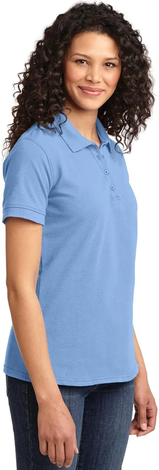 Port & Company Lkp155 co Women’s Core Blend Pique Polo - Light Blue