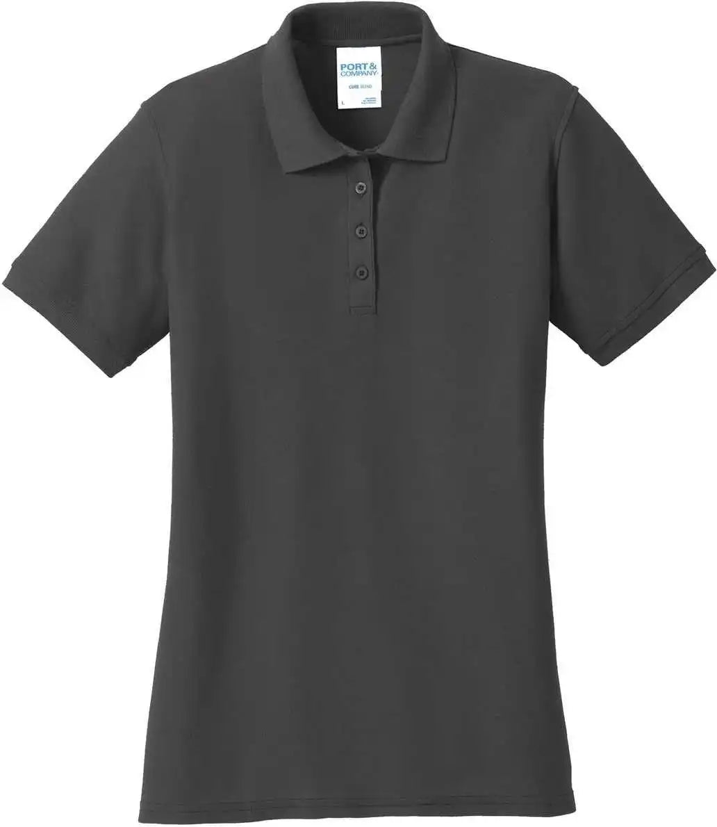 Port &amp; Company Lkp155 Ladies Core Blend Pique Polo Charcoal