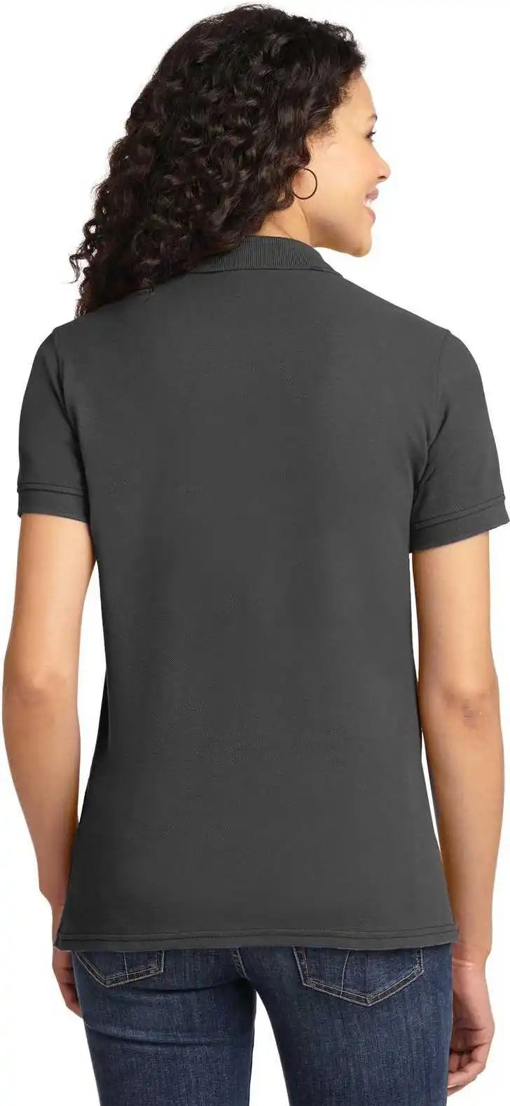Port &amp; Company Lkp155 Ladies Core Blend Pique Polo Charcoal