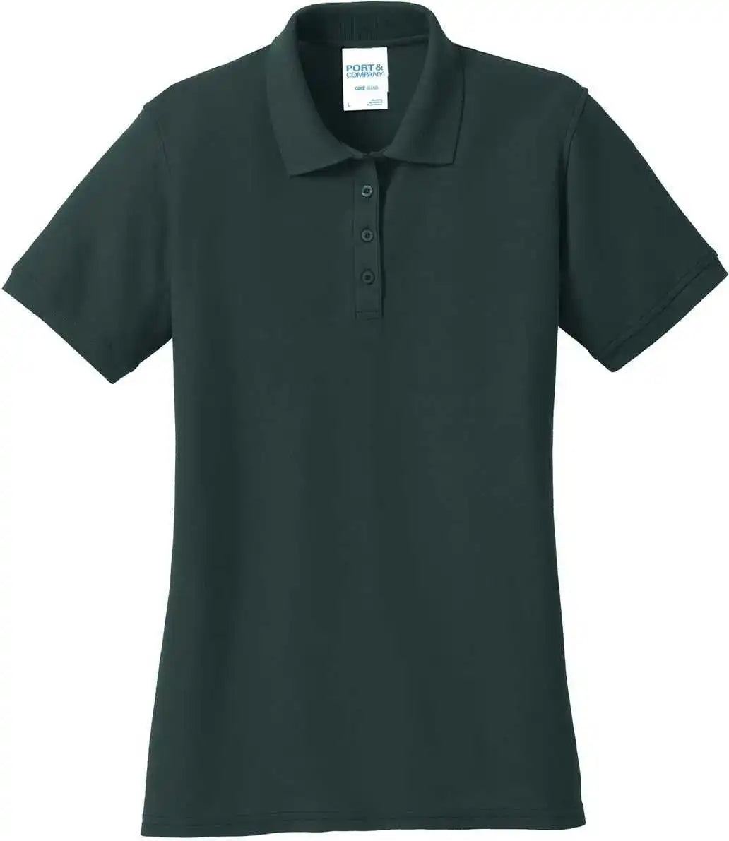 Port & Company Lkp155 Ladies Core Blend Pique Polo - Dark Green