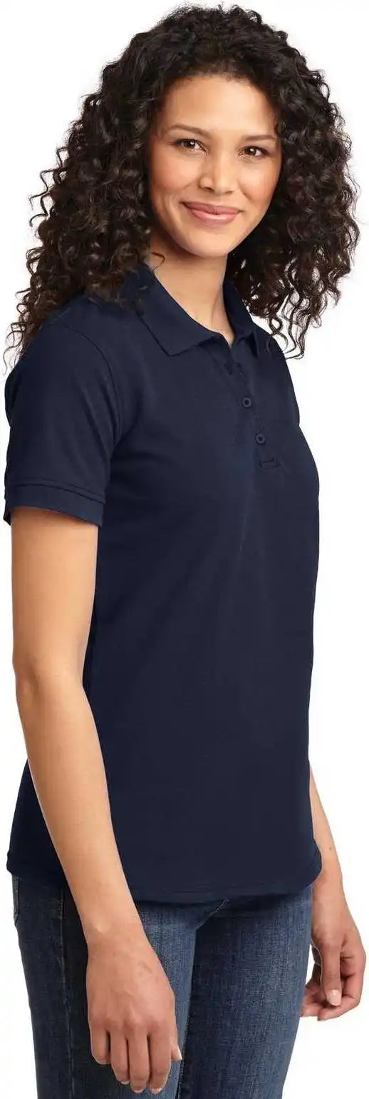 Port &amp; Company Lkp155 Ladies Core Blend Pique Polo Deep Navy
