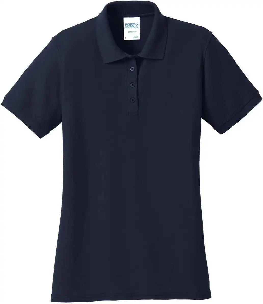 Port &amp; Company Lkp155 Ladies Core Blend Pique Polo Deep Navy