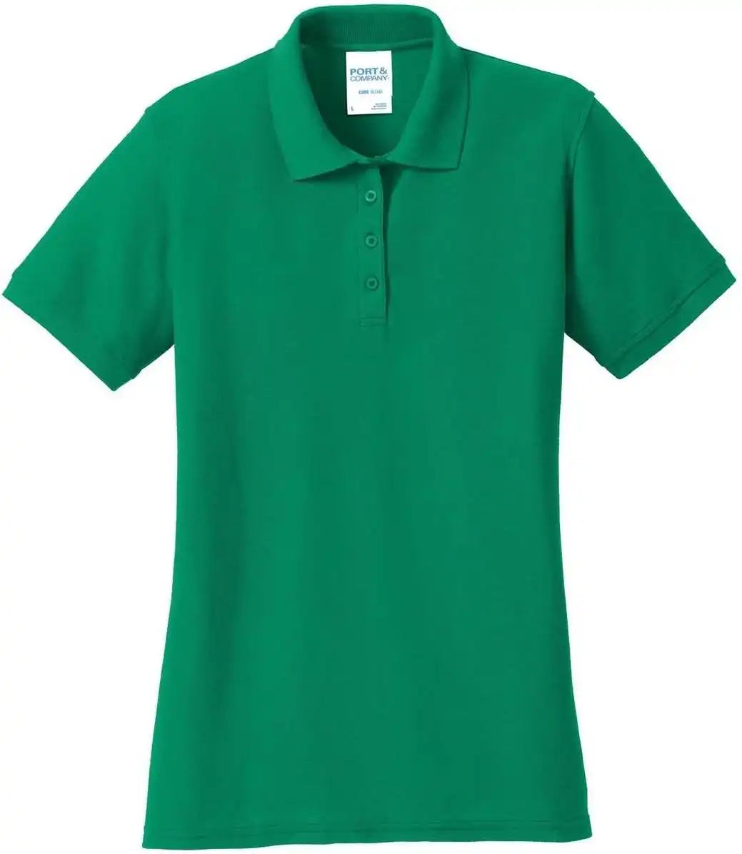 Port &amp; Company Lkp155 Ladies Core Blend Pique Polo Kelly