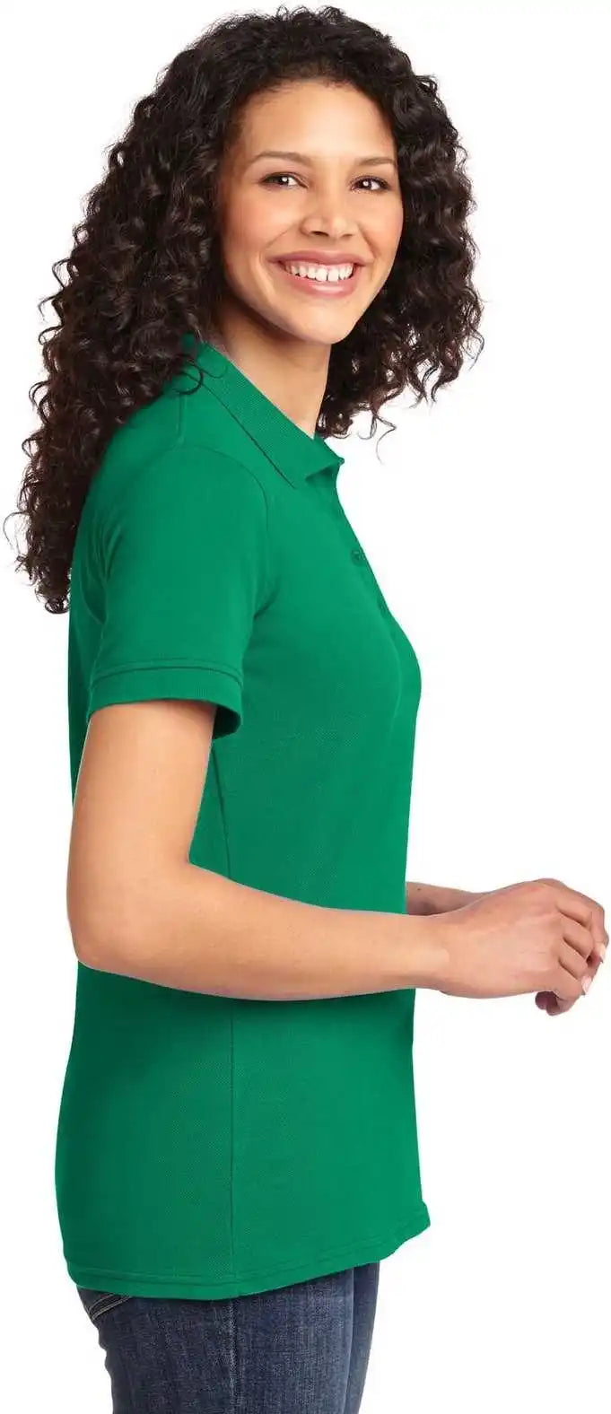 Port &amp; Company Lkp155 Ladies Core Blend Pique Polo Kelly